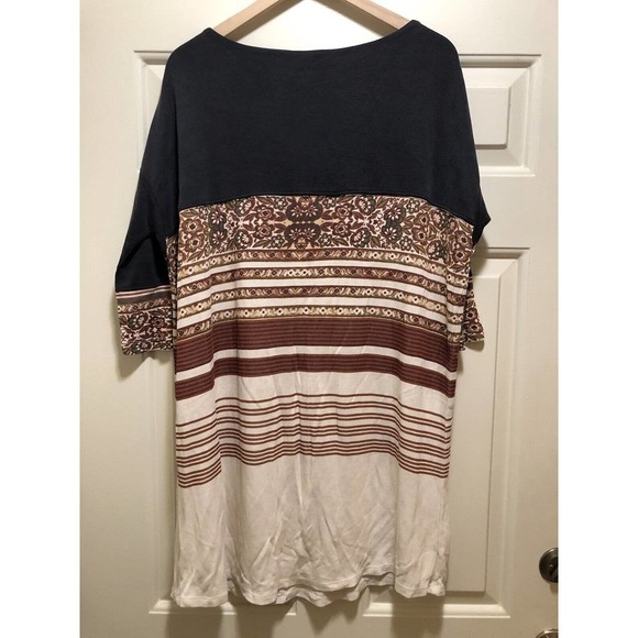 Free People XS Dress Stepping Out Neutral Tunic Shift Scoop Neck OB611688 - Picture 9 of 10